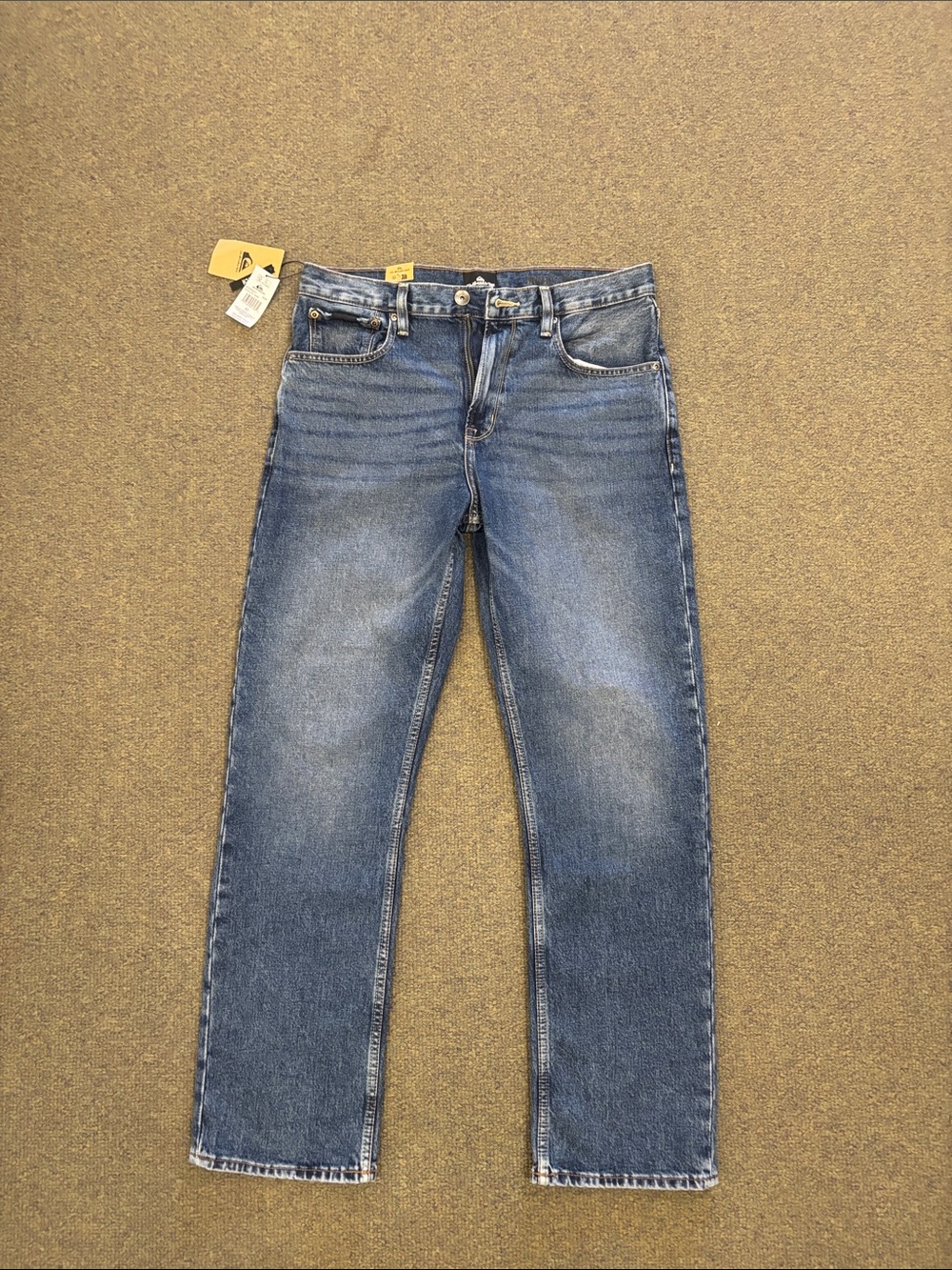Quiksilver Men's Straight-Leg Jeans in Faded Blue